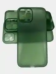 Зелёный хаки чехол на iPhone 13, 13 Pro, 13 Pro Max, 11, 12 Pro, 12 Pro Max, X, карбон, прозрачный