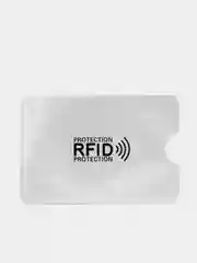 Серебряный защитный чехол для кредитных карт Антивор RFID