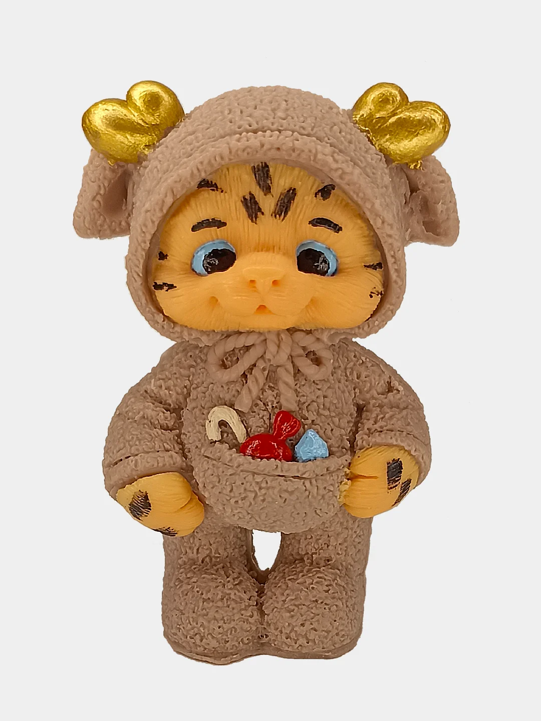 Коричневый мыло ручной работы "Тигренок"