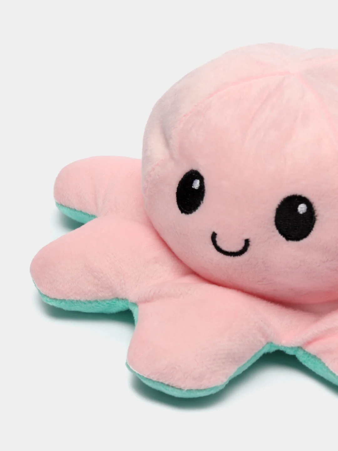 Бирюзовый мягкая игрушка Осьминог-перевертыш, двухсторонний,  20 см