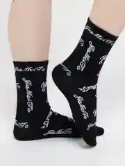 Черный белые носки с рисунком космос