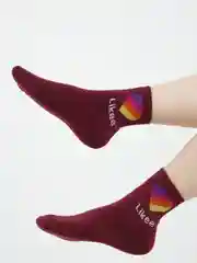 Бордовый носки женские