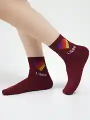 Бордовый носки женские