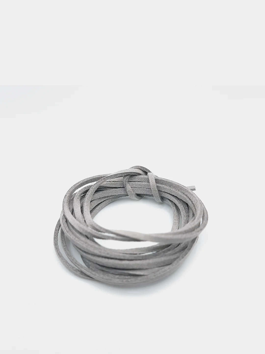 Серый шнур из искусственной замши , замшевый , 2м, 5м, 10м