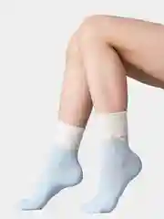 Голубой носки детские Omsa kids 22c01 с бантиком