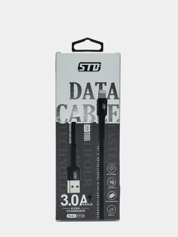 Кабель быстрой зарядки айфон, STD 3.0A 1м для Iphone lightning - usb Шнур Провод Зарядка