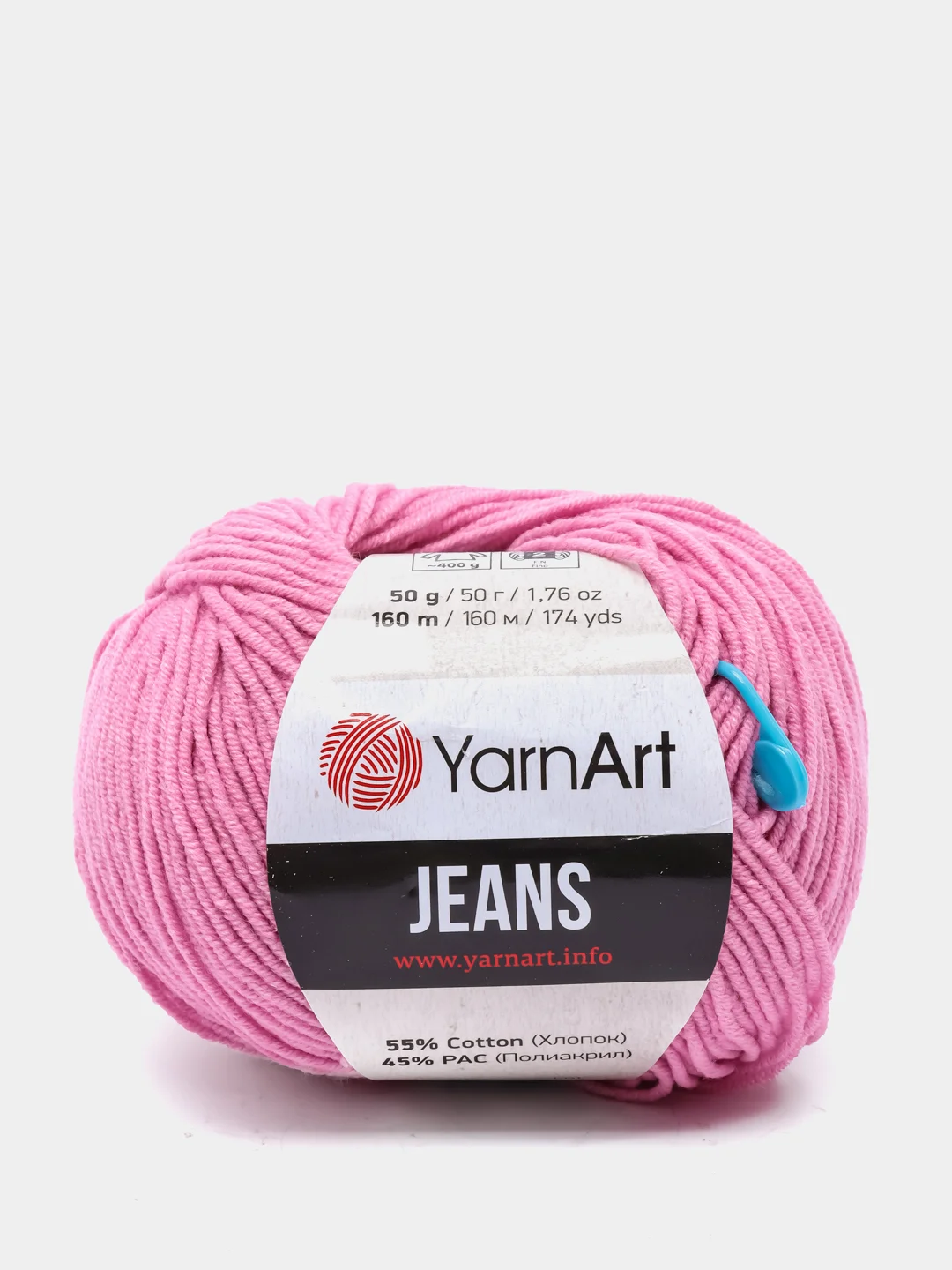 Коралловый пряжа YarnArt Jeans, 55% Хлопок, 45% Акрил, 50 г, 160 м  (часть1) Ярн Арт Джинс