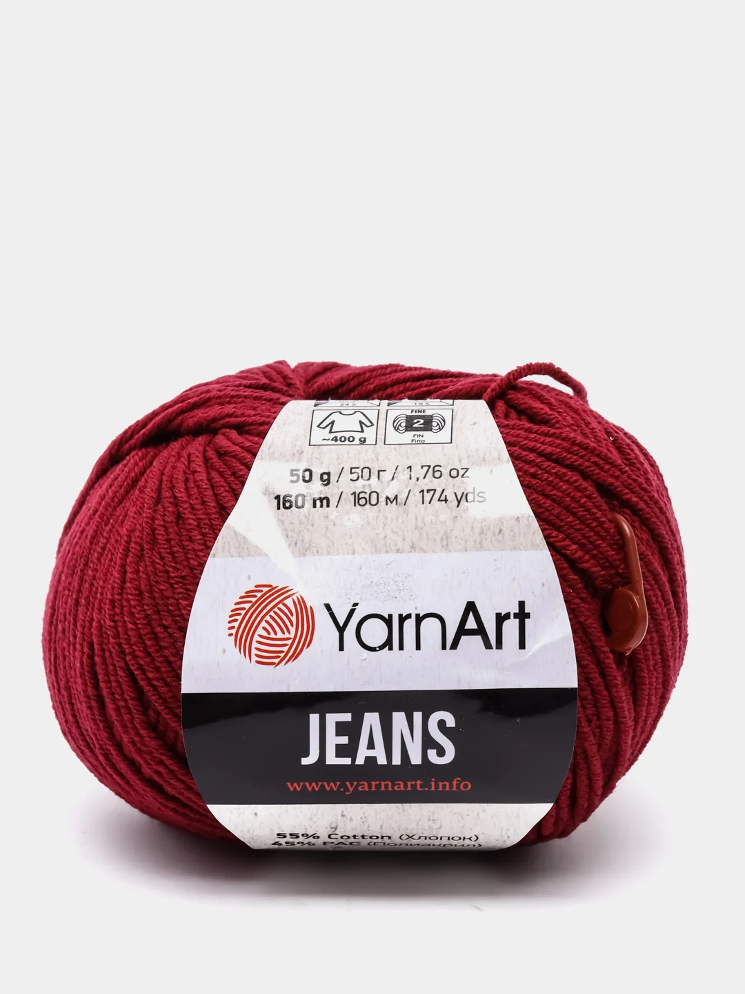 Серый меланж пряжа YarnArt Jeans, 55% Хлопок, 45% Акрил, 50 г, 160 м  (часть1) Ярн Арт Джинс