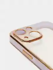 Лавандовый чехол силиконовый с металическим ободком IPHONE 13 / 13 pro / 13 mini / 13 pro max