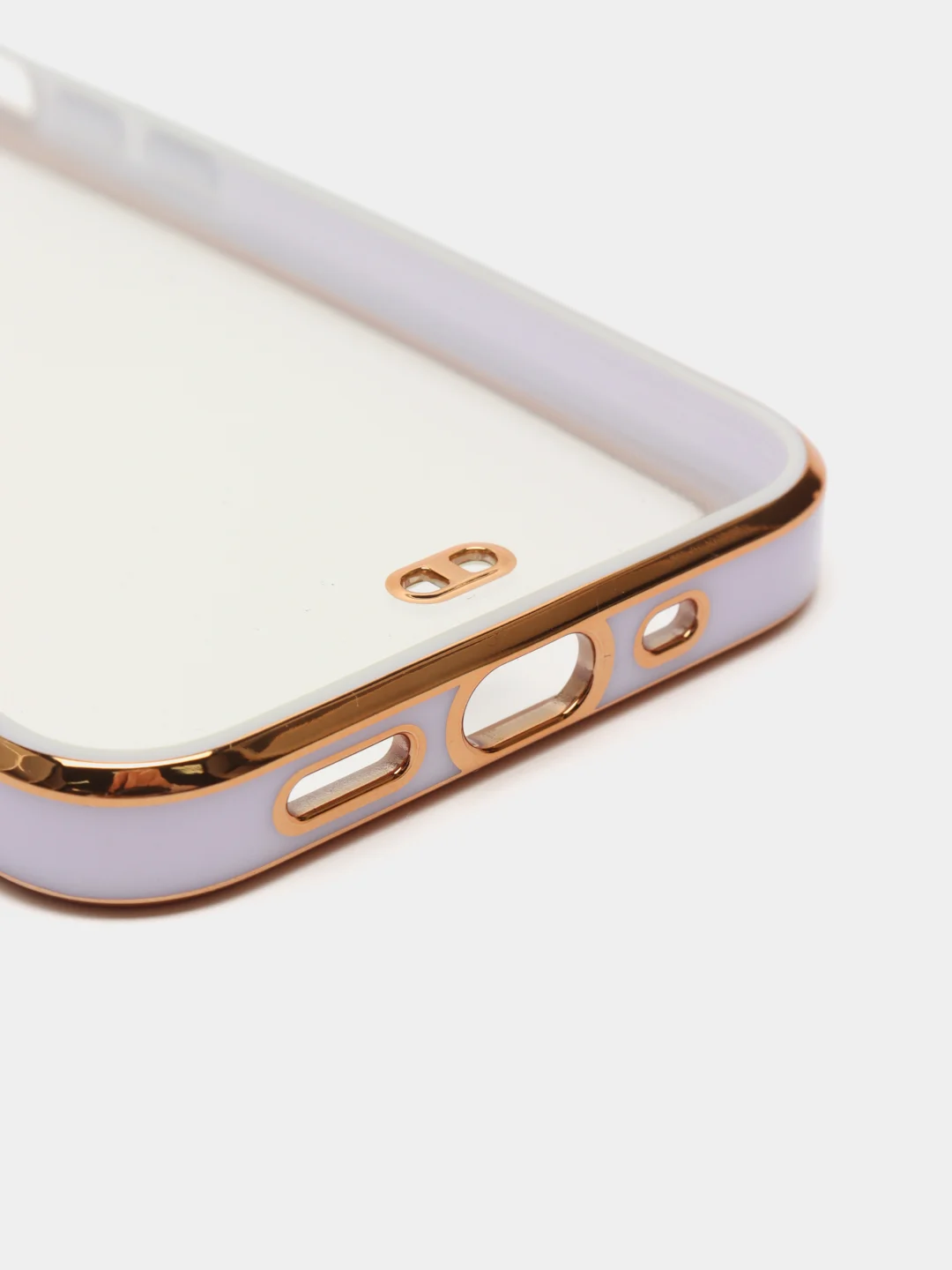 Лавандовый чехол силиконовый с металическим ободком IPHONE 13 / 13 pro / 13 mini / 13 pro max