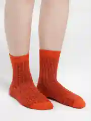 Оранжевый носки цветные, зигзаг