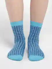 Синий носки цветные, зигзаг