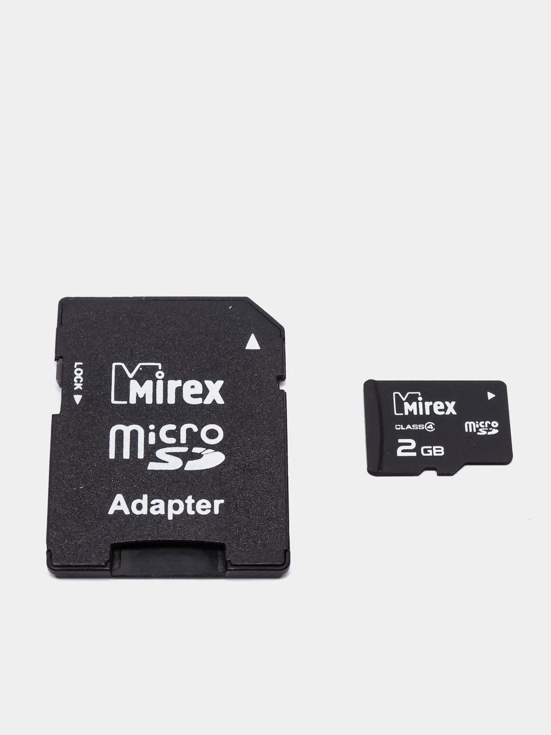 Карта памяти microSD Mirex Class4, с SD адаптером, 2 GB
