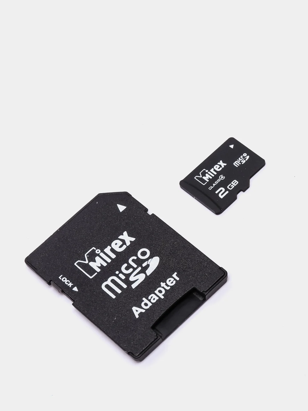 Карта памяти microSD Mirex Class4, с SD адаптером, 2 GB