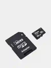 Карта памяти microSDHC, Mirex, UHS-I, с SD-адаптером, 2 размера