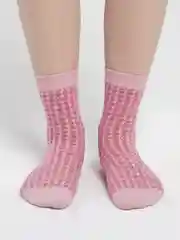 Розовый носки цветные, зигзаг