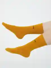 Горчичный носки для женщин, высокие