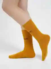 Горчичный носки для женщин, высокие