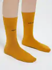Горчичный носки для женщин, высокие