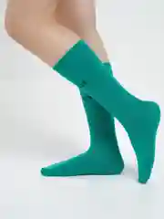 Зеленый носки для женщин, высокие