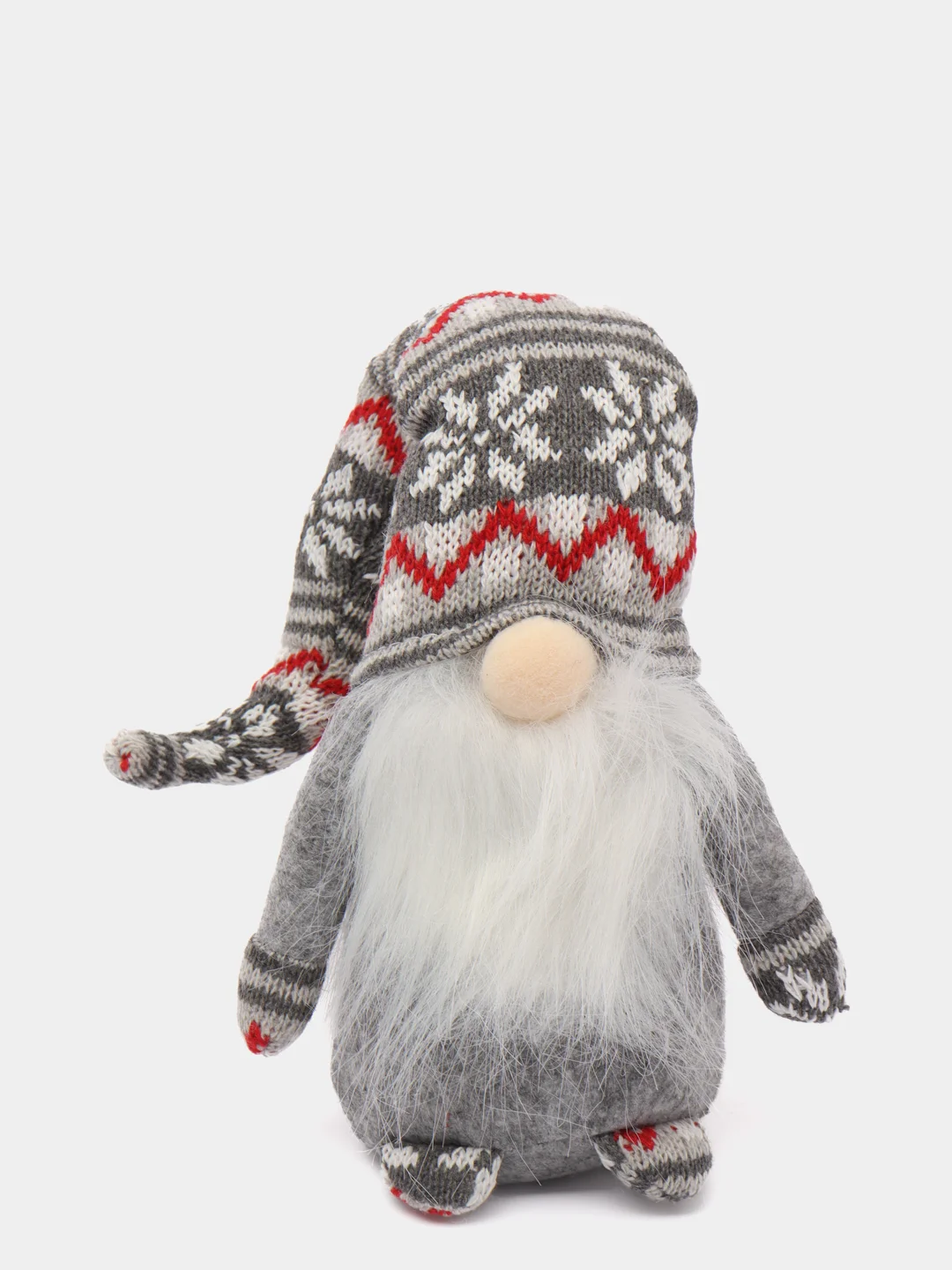 Серый новогодний гномик, гном tomte, гном nisse