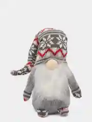 Серый новогодний гномик, гном tomte, гном nisse