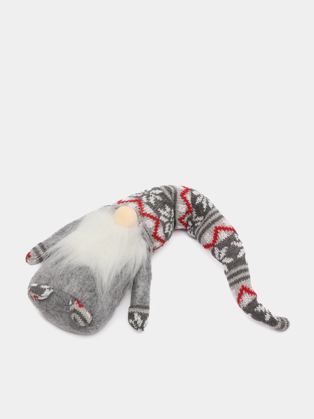 Серый новогодний гномик, гном tomte, гном nisse