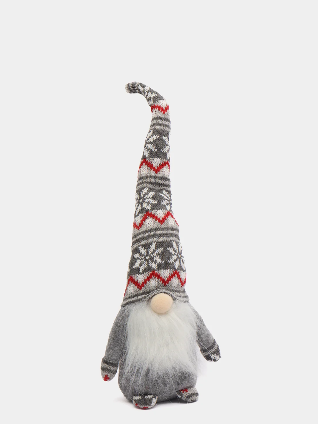 Серый новогодний гномик, гном tomte, гном nisse