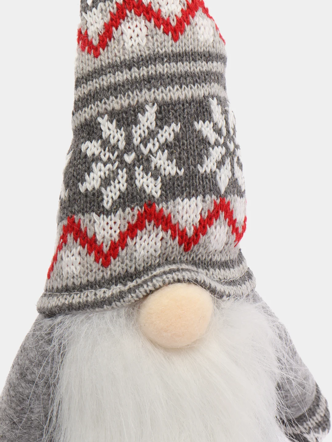 Серый новогодний гномик, гном tomte, гном nisse