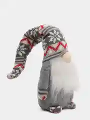 Серый новогодний гномик, гном tomte, гном nisse