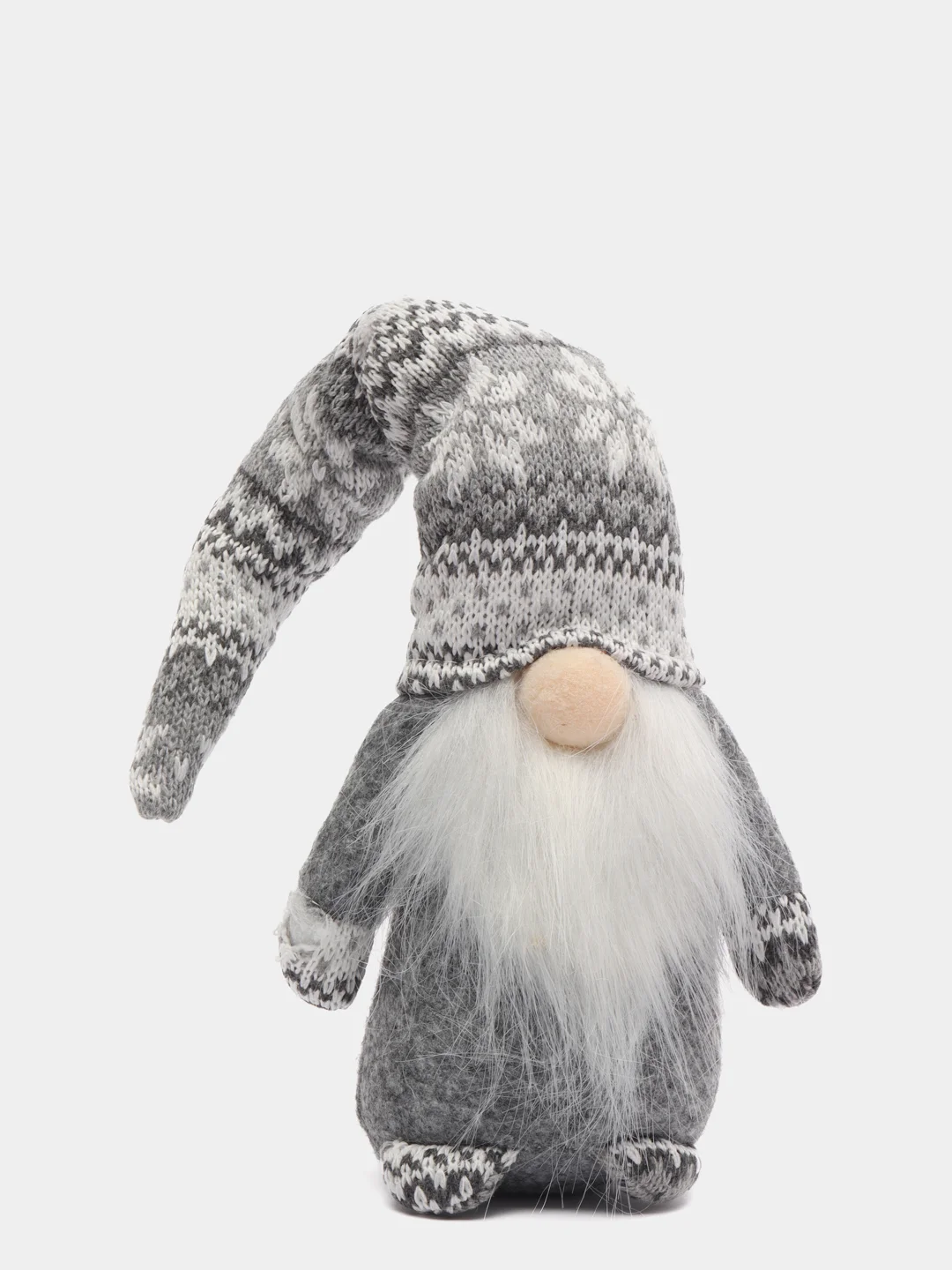 Белый новогодний гномик, гном tomte, гном nisse