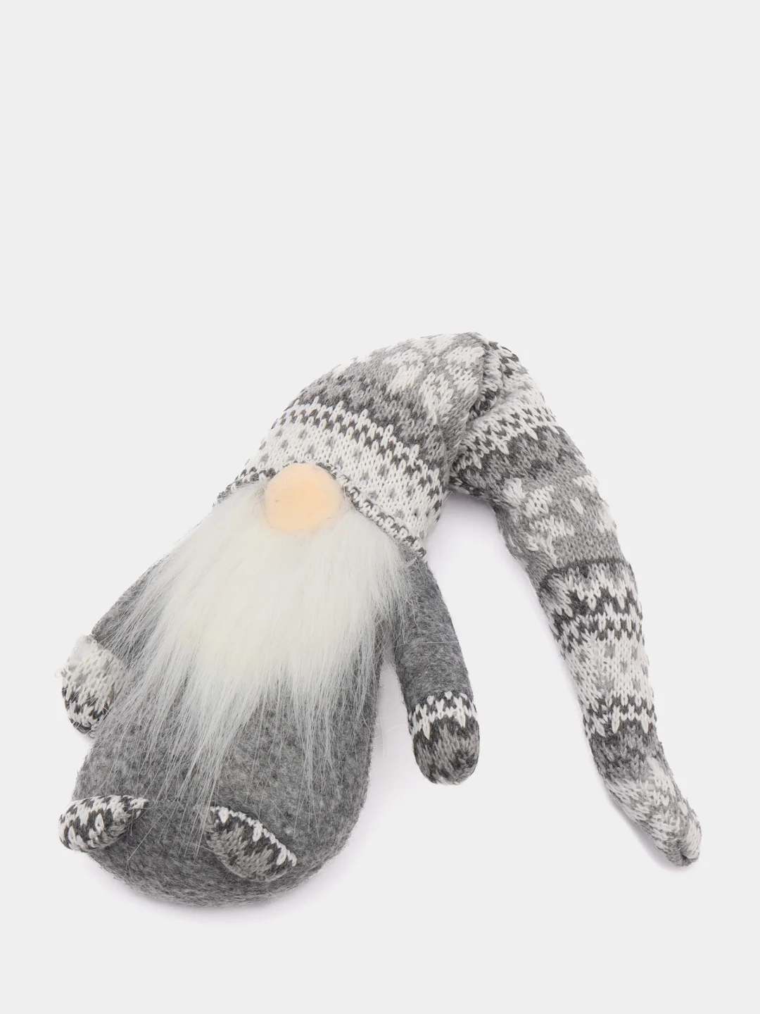 Белый новогодний гномик, гном tomte, гном nisse