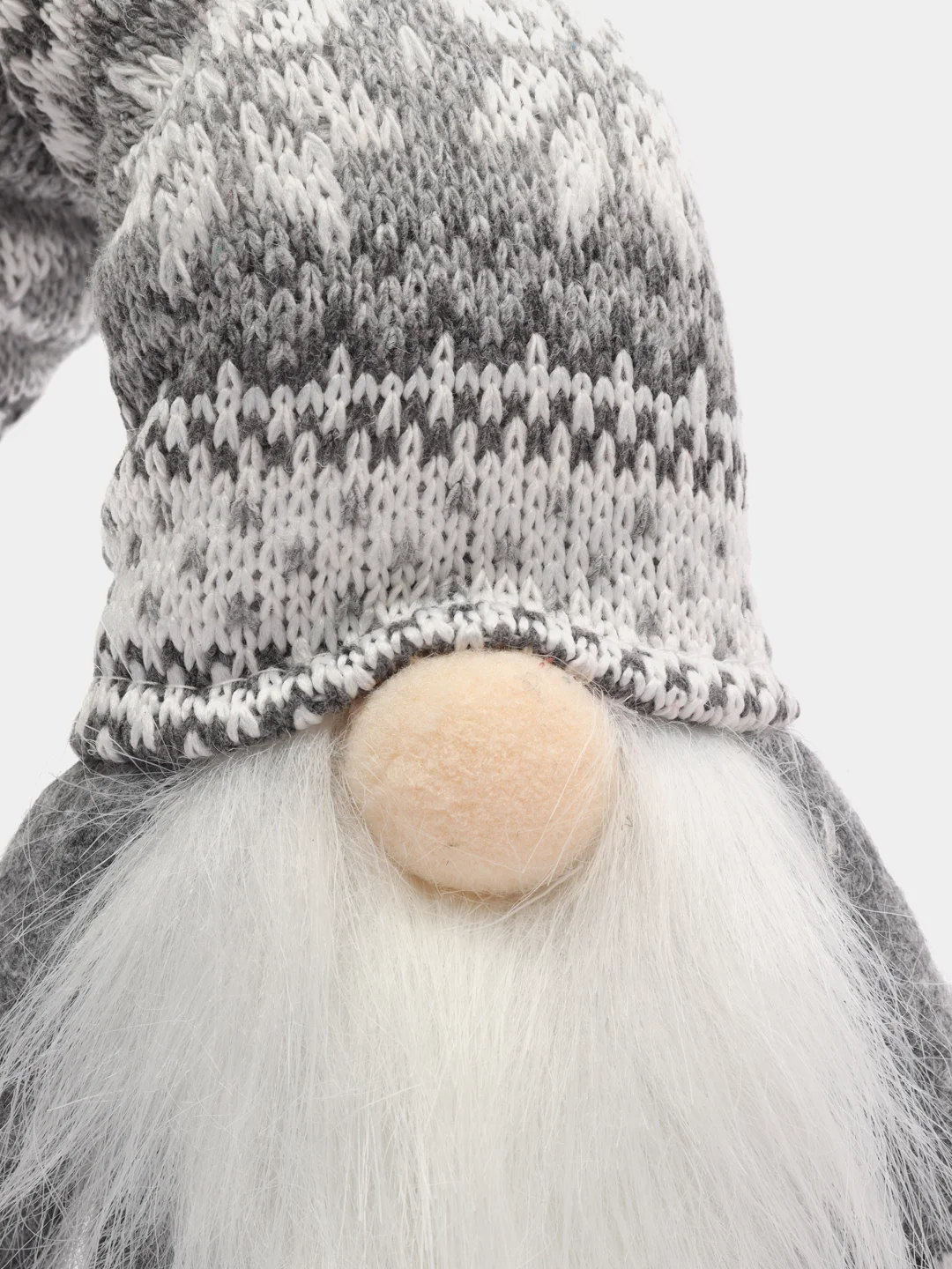 Белый новогодний гномик, гном tomte, гном nisse