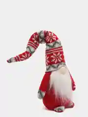 Красный новогодний гномик, гном tomte, гном nisse