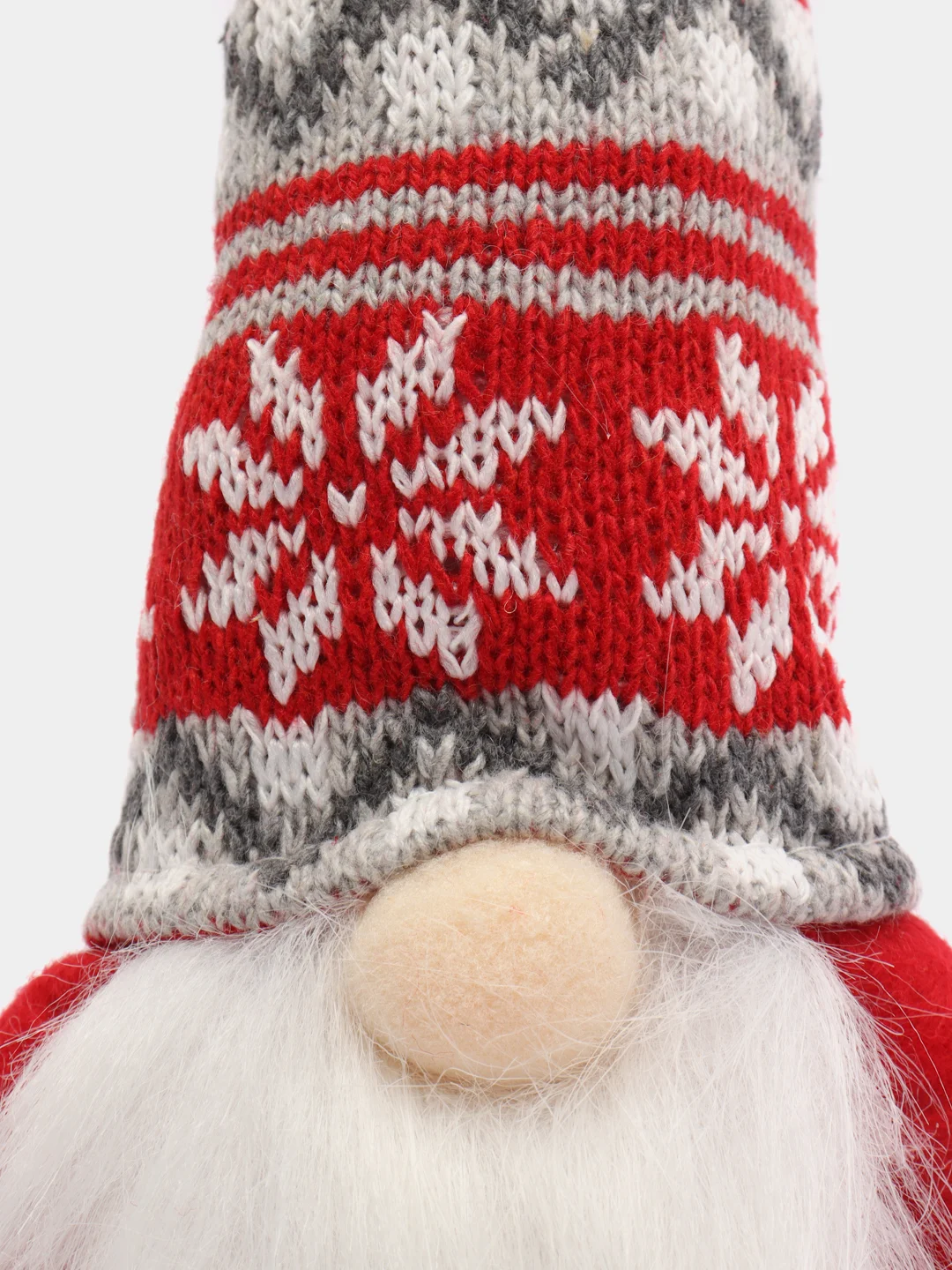 Красный новогодний гномик, гном tomte, гном nisse