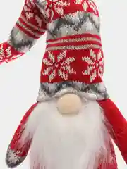 Красный новогодний гномик, гном tomte, гном nisse