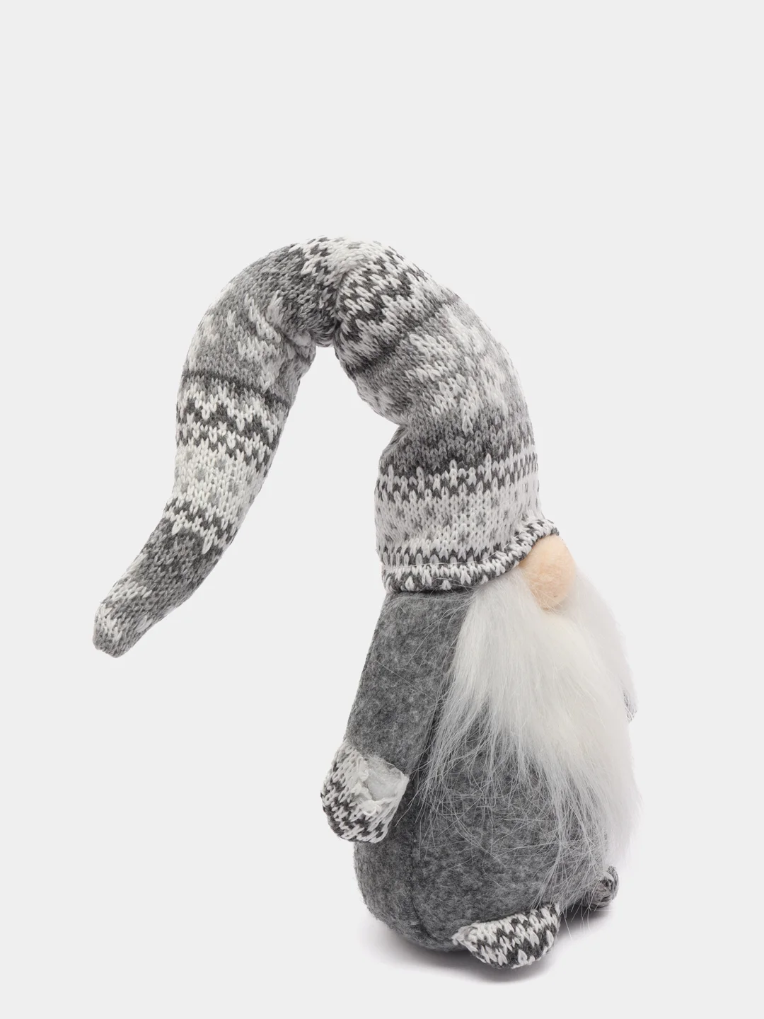 Белый новогодний гномик, гном tomte, гном nisse