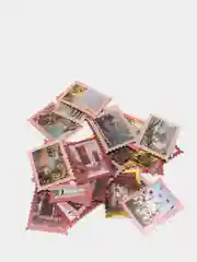 Розовый самоклеящиеся наклейки-стикеры "Марки "в наборе,40 штук, 30х40 мм
