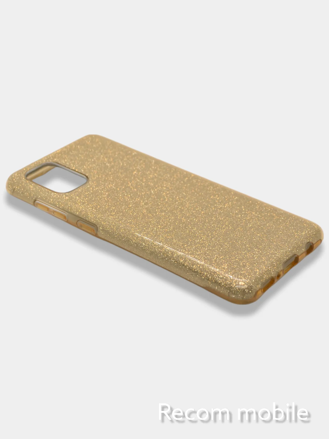 Золотой чехол блестящий Samsung Galaxy A03s, накладка с блёстками Самсунг A03S