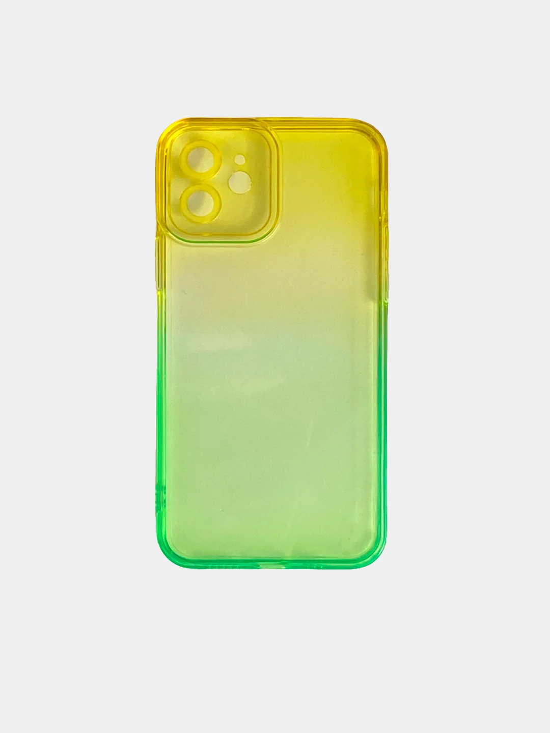 Желтый чехол  неоновый двухцветный для Iphone 7/8, 7+/8+, 11, 12, 13, 13Pro, 13 Pro Max