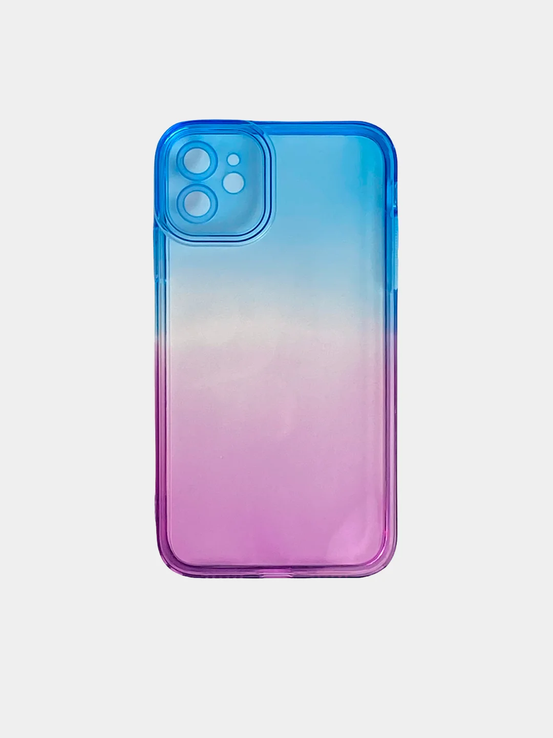 Синий чехол  неоновый двухцветный для Iphone 7/8, 7+/8+, 11, 12, 13, 13Pro, 13 Pro Max