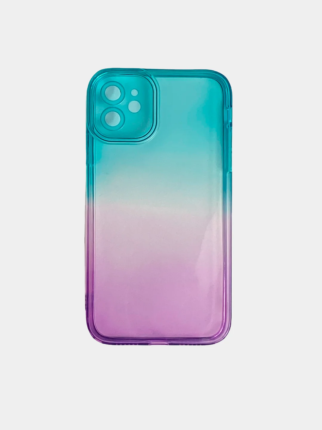 Бирюзовый чехол  неоновый двухцветный для Iphone 7/8, 7+/8+, 11, 12, 13, 13Pro, 13 Pro Max