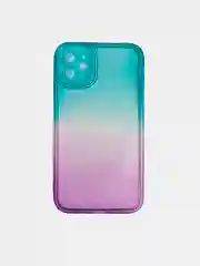 Бирюзовый чехол  неоновый двухцветный для Iphone 7/8, 7+/8+, 11, 12, 13, 13Pro, 13 Pro Max