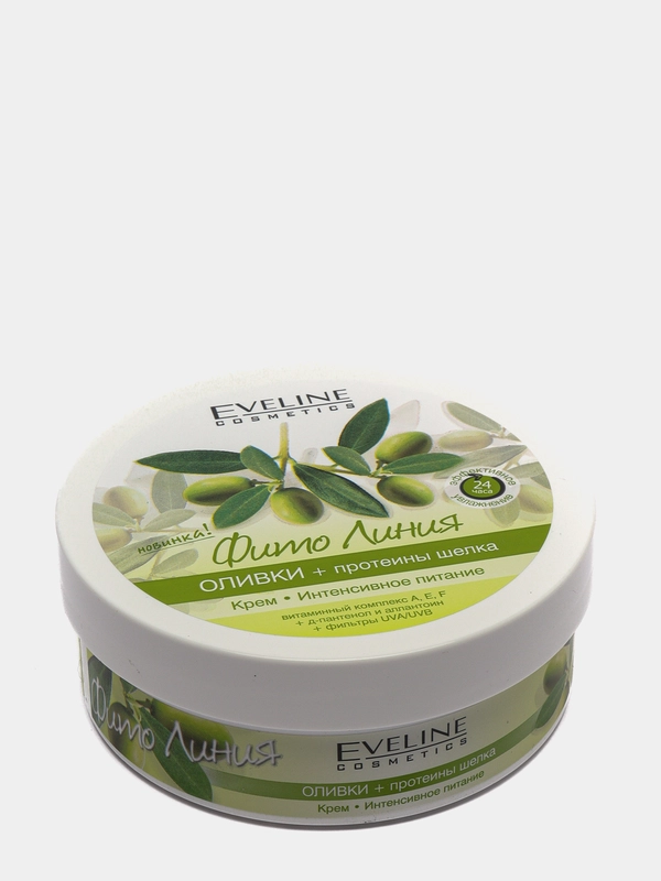 Eveline Cosmetics Фито Крем для лица/тела Интенсивное питание ОЛИВКИ+протеины ШЕЛКА, 210мл