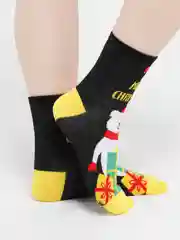 Черный носки новогодние