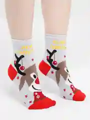 Серебряный носки новогодние