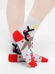 Серебряный носки новогодние