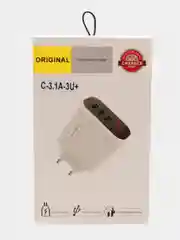Зарядное устройство USB 3.1А, белый