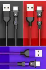 Кабель с быстрой зарядкой 3А для телефона Lightning/micro-USB/Type-C
