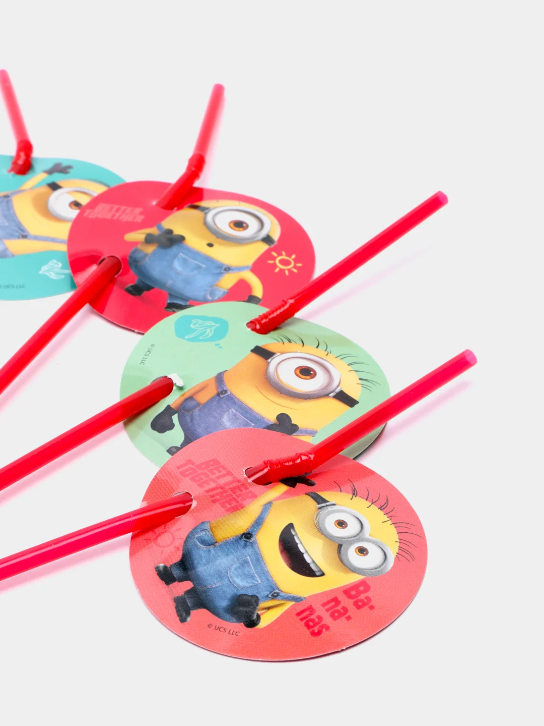 Набор трубочек для коктейля Minions 2, 6 штук, 3D дизайн